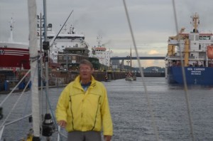 På vej ind i Kieler Kanalen
